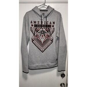 American Fighter Athletics Hoodie Sweater Gray &‎ Red Men's Medium